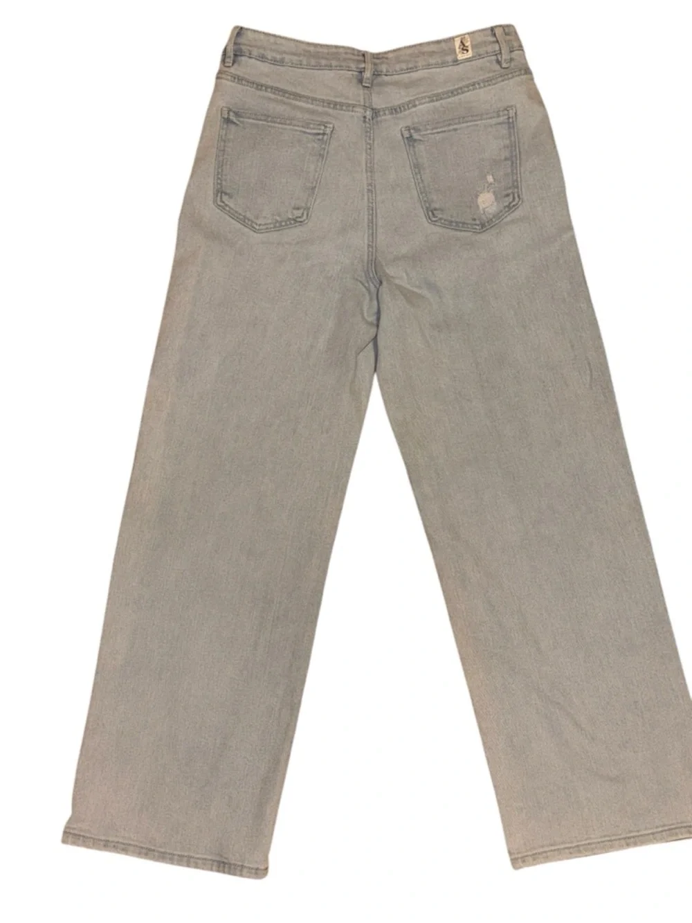 Altar'd State Kensington Light Blue Straight Leg Jeans Size 30 Light Distressing